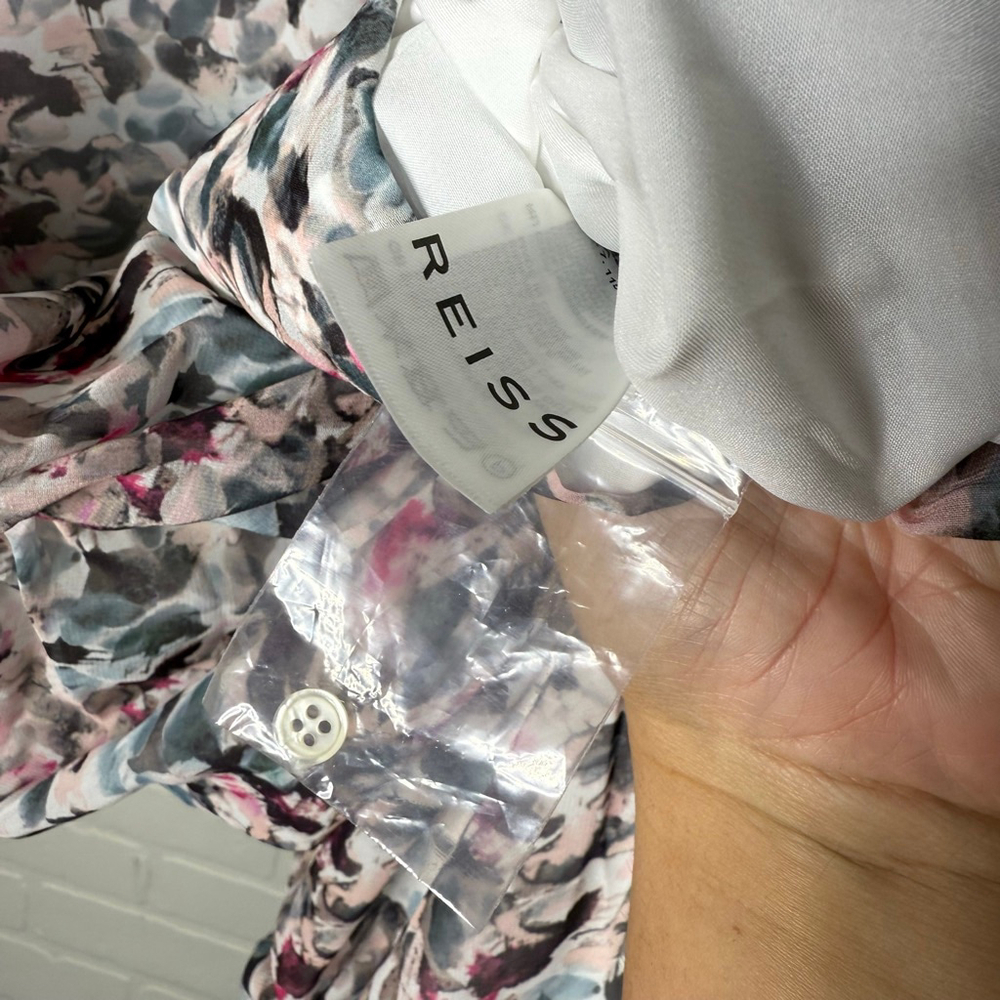 REISS Dakota Floral Printed Dress sz 6 NWT - Picture 6 of 13